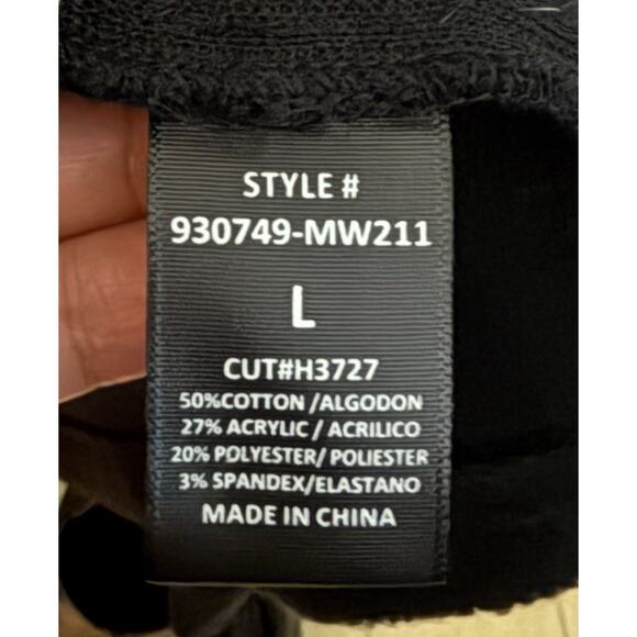 HAVE Los Angeles Since 1999 Women’s Black Coat Sweater Light Weight Size Large - Picture 4 of 5